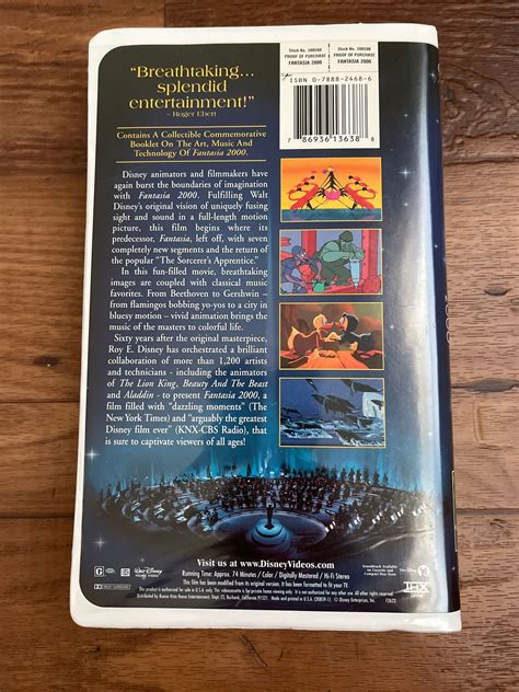 début vhs fantasia 2000.